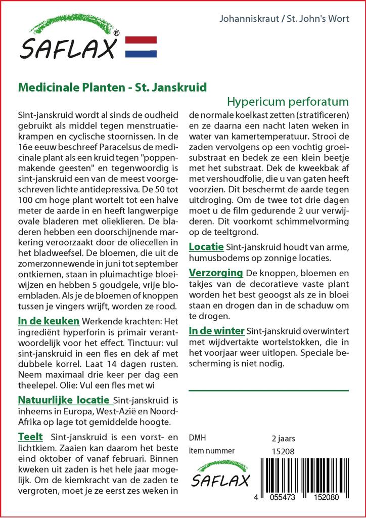 SAFLAX Сад в мешке - ул.. Зверобой - 300 семян - С субстратом в подходящем стоячем пакете - Hypericum perforatum