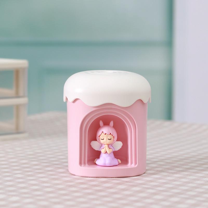 Милый ночник для питомца, увлажнитель, USB настольный диффузор с нежным паром для декора офиса