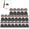 MOC Военный Итальянский Солдат Война Фигурки Армии Фигурки Строительные Блоки Шлем Оружие Аксессуары Дети для Игрушек Подарки