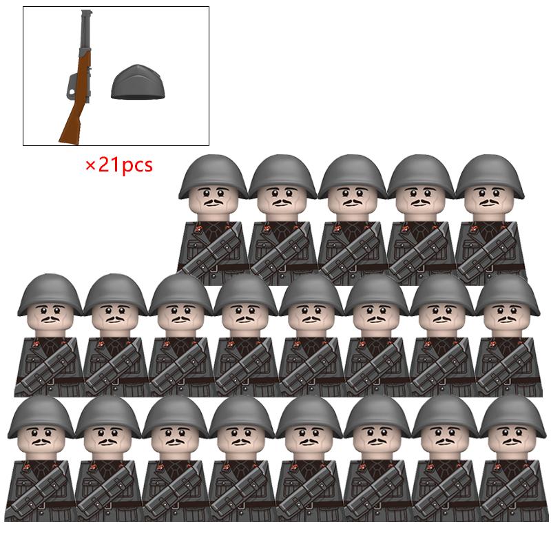 MOC Военный Итальянский Солдат Война Фигурки Армии Фигурки Строительные Блоки Шлем Оружие Аксессуары Дети для Игрушек Подарки
