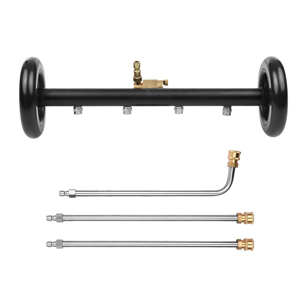 16 Inch 2-in-1 Undercarriage Pressure Washer Surface Cleaner Power Washer Attachment Water Broom