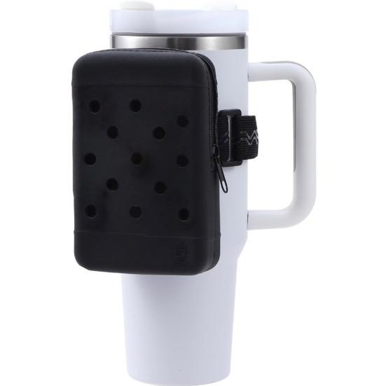 Силиконовый чехол для бутылки с водой, сумка-тумблер большой емкости, регулируемый нескользящий держатель для телефона