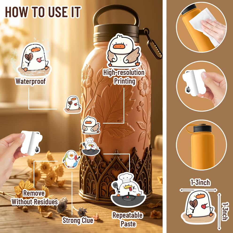 35pcs Whimsical Cartoon Birds Stickers Cute Daily Life Animal Stickers Stickers For Notebook Luggage Mobile Phone Cup DIY