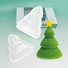 3D Cream Christmas Tree Chocolate Cake Baking Tool Xmas Tree Multi Cavity Silicone Mold Cake Biscuit Jelly Muffin Making Mould