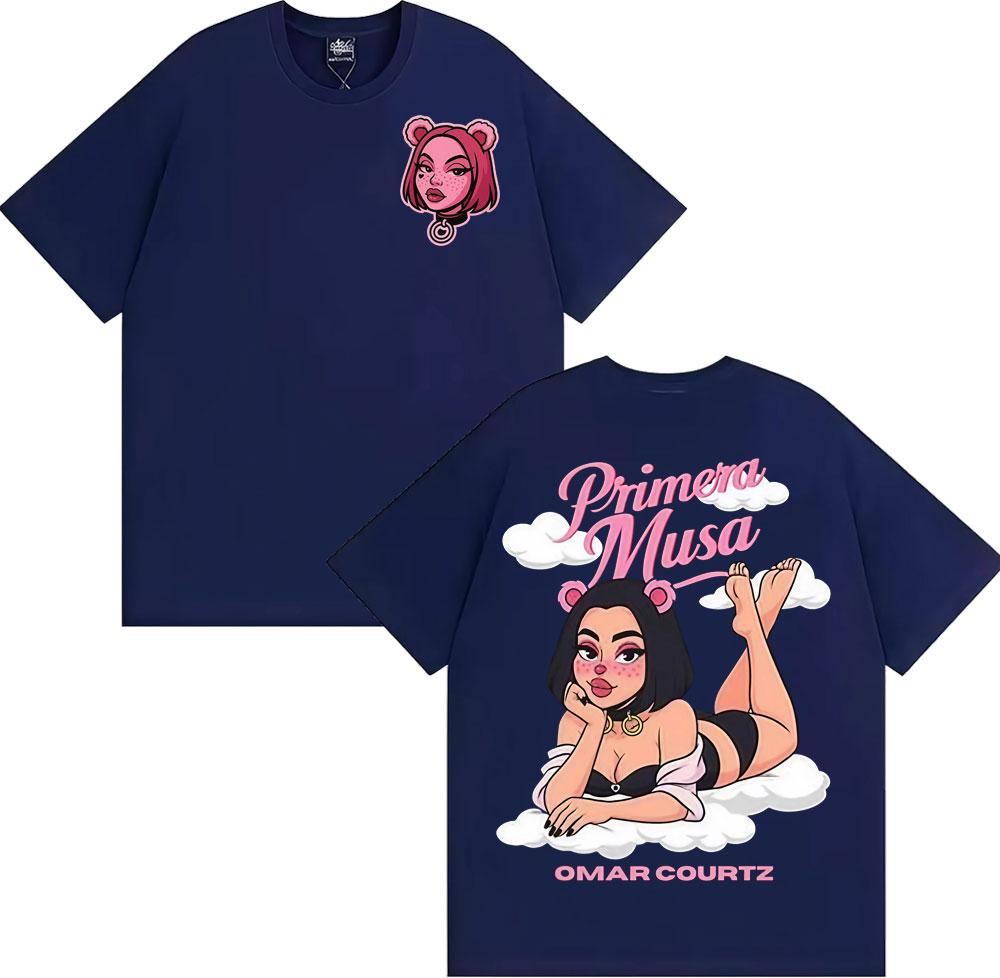 Omar Courtz Primera Musa 2025 Tour Merch Tee Shirt Unisex Women Couples Fashion Aesthetic Tshirt Casual Comfort Oversized T Shirts