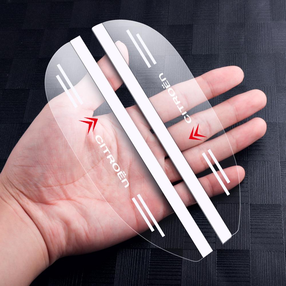 POOR1 Car Rearview Mirror Rain Eyebrow Sun & Snow Shield Visors Stickers For Citroen C5X e-C4 X e-C3 C4 C3 AIRCROSS C-Elysee C-Crosser