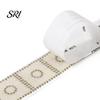 10mm Faux Pearl Trim Rhinestone Ribbon 1 Yard Self Adhesive Decorative Strip Elegant Applique White Accent for Clothing Shoes Phone DIY Crafts 30mm