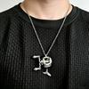 Вращающаяся катушка Ожерелье Мини-рыбалка для мужчин, Подвеска, Бижутерия Сплав Рыбак Аксессуары, Подарок Любителям, Папа, Парень Шарм