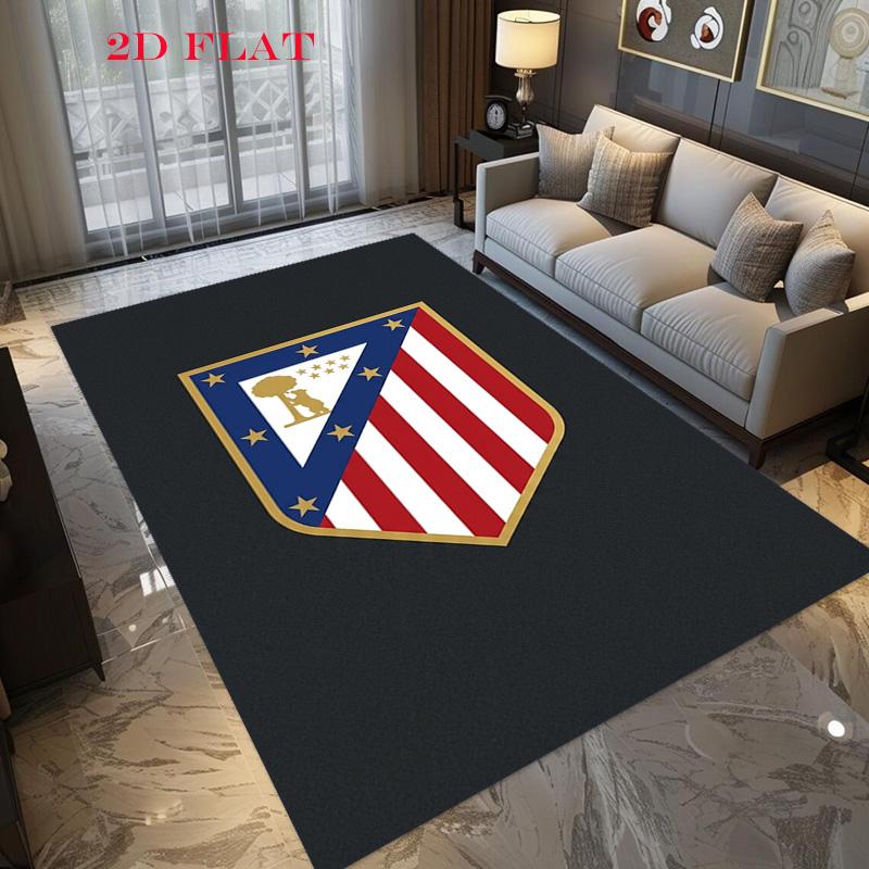 Atletico Madrid Vintage Football Crest Carpet Suitable For All Seasons Doormat Gift Doormat Dormitory Decoration