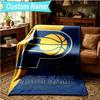 1PC Custom Name Blanket Indiana Basketball Team  Flannel blankets Patterns Throw Blanket All-Season Soft Gift for Couch, Bed, Camping, Birthday gifts