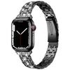 For Apple Watch Series 10 42mm/9 8 7 41mm/6 5 4 SE SE (2022) SE (2023) 40mm/3 2 1 38mm Rhinestone+5 Rows Watch Band Double Buckle Wrist Strap
