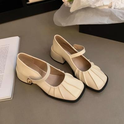 Модные женские туфли-лодочки с квадратным носком и средним каблуком, массивные женские туфли Мэри Джейн на блочном каблуке, популярные весной, быстрая доставка, оптом Y2k