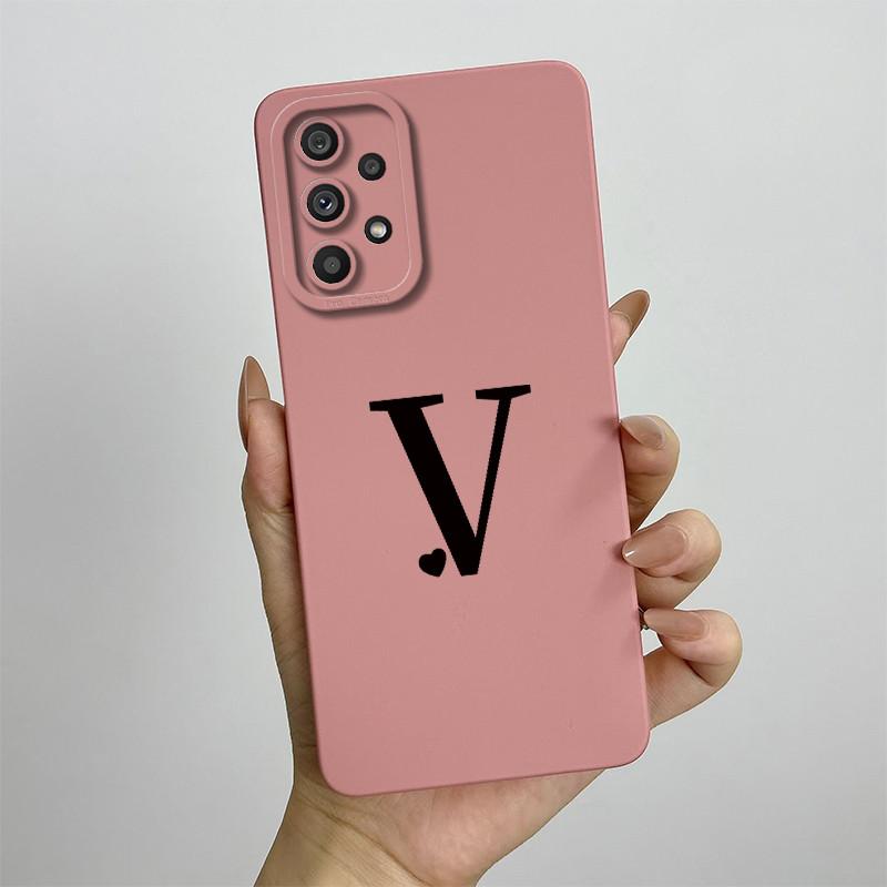 For Samsung Galaxy A13 4G Case Cute Initial Letters Silicone Fundas Phone Back Case For Samsung A13 A 13 GalaxyA13 Cover Bumper