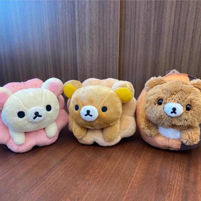 Плюшевая кукла-брелок Korilakkuma с пончиком, кавайная, из серии Rilakkuma 'Милые десерты', Kiiroitori маленький цыпленок, креативная мягкая игрушка, подвеска