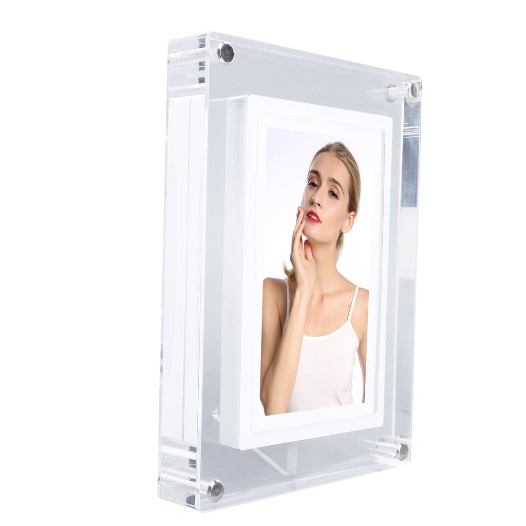 5-дюймовая акриловая цифровая фоторамка, цветная светодиодная художественная фоторамка, автоматическая вращающаяся фоторамка