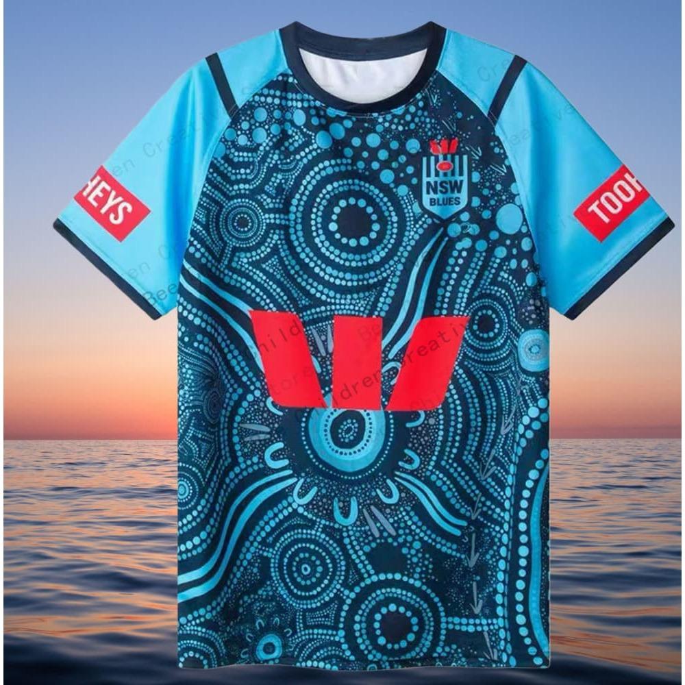 Иконическая регбийная форма NSW Blues State of Origin Домашняя Гостевая Тренировочная Дышащая Быстросохнущая Рубашка Для Преданных Болельщиков