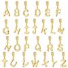 Медные Бусины-Шармы с Алфавитом Золотистые 26 Букв A-Z Подвески Подходят для Женского Оригинального Браслета Сделай Сам Рождественский Подарок