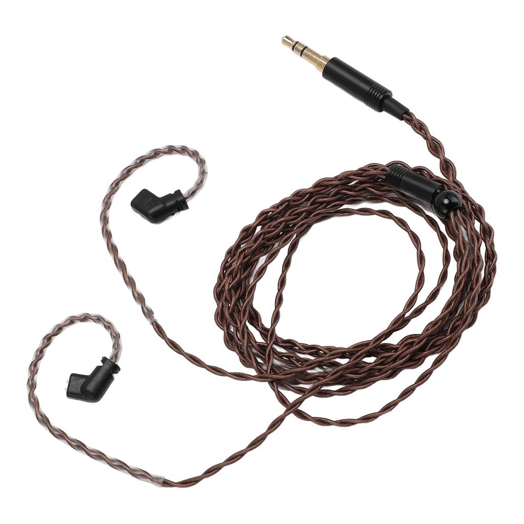 3.5mm to 2 Pin 0.78mm Earphone Cable 3.9FT OFC Braiding Gold Plated Headphone Replacement Cable for QDC for KZ ZSN ZSN