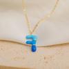 Meier 26 bubble letter necklace pendant accessory - trendy colorful enamel copper clavicle chain