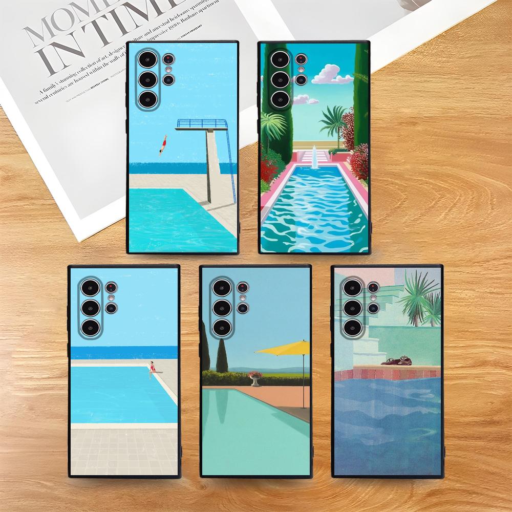 Чехол для телефона с рисунком Дэвида Хокни D-David Hockney для Samsung Galaxy S25 S24 S22 S23 Ultra S21 S20 Plus 5G Матовый Ударопрочный Чехол Полное Покрытие
