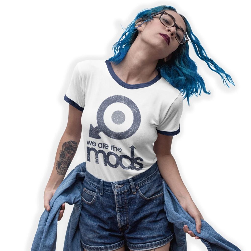 We Are The Mods Retro Style Print Ringer T-Shirt Birthday Gift