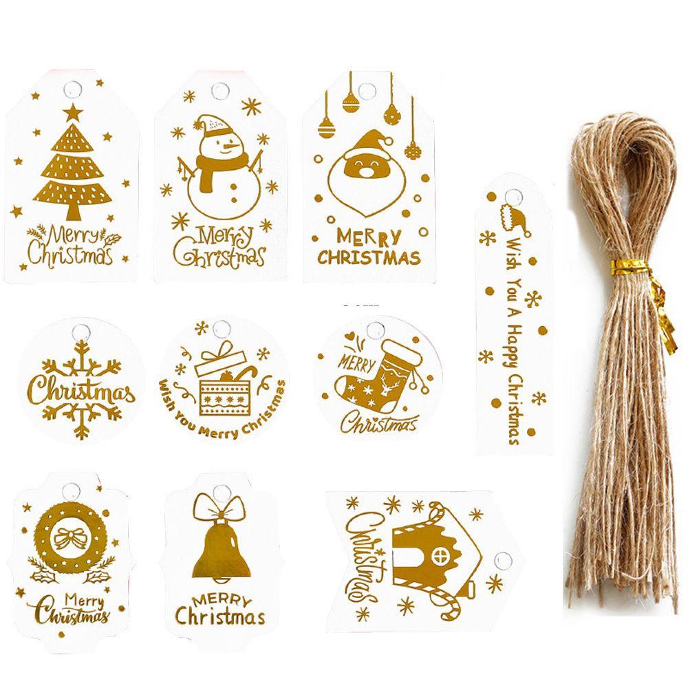 Упаковочные материалы Санта-Клаус Крафт-бумага Подарочная упаковка Рождественские бирки Рождественские этикетки Бирки