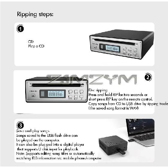 Портативный Bluetooth CD-плеер Hi-Fi Аудио Домашний CD-риппер Настольный CD-плеер с входом и выходом для музыкальных развлечений