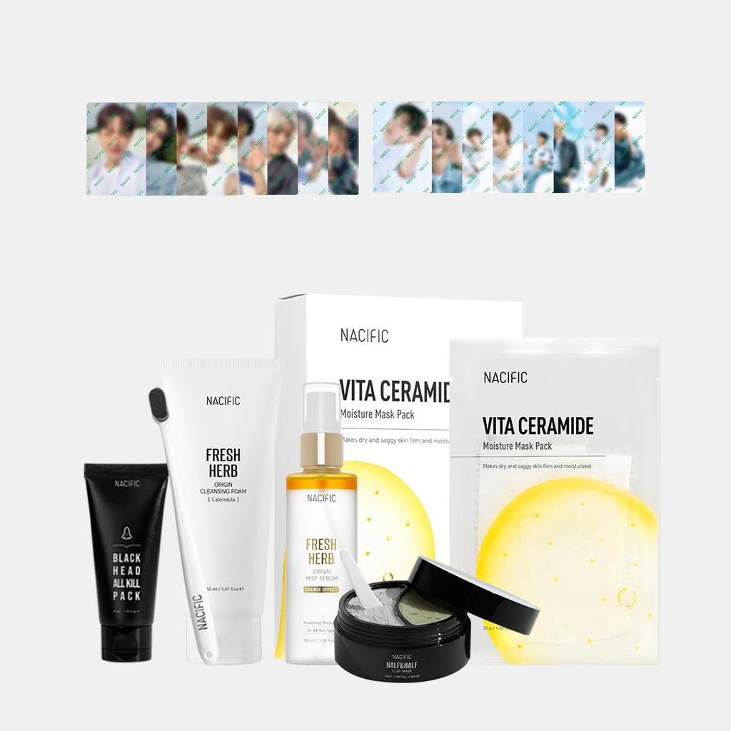 NACIFIC ATEEZ Summer Vibe Set, OT8, фотокарточки, календула, очищение, увлажнение
