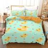 Cute Yellow Duck Duvet Cover Set High Quality Cartoon Style Bedding Set Comforter Cover Set For Girls Boys Kawaii Bedroom Decor
