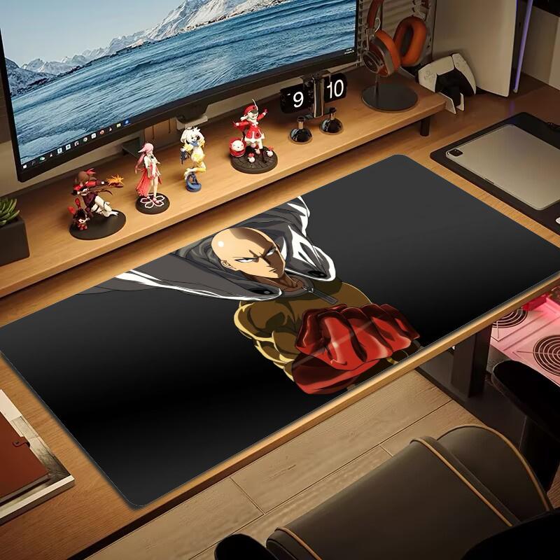 One Punch Man Mouse Pad Large Gaming Table Cushion Nonslip Laptop Tablet Big Mousepad Xxl Mat Mini Pc Playmat With Lock Edge