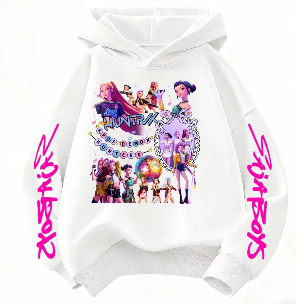 KPop Demon Hunters Hoodie Music Style Girls Fashion Casual Sweatshirt Christmas Kid K-Pop Demon Hunters Hoodies
