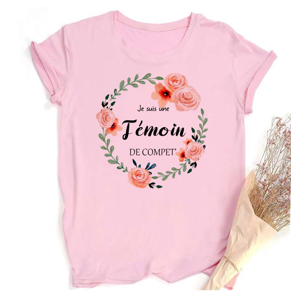 Футболка с цветочным принтом Temoin, футболка для девичника, одежда для свидетелей на свадьбе, топ для подружек невесты, свадебный наряд, футболка