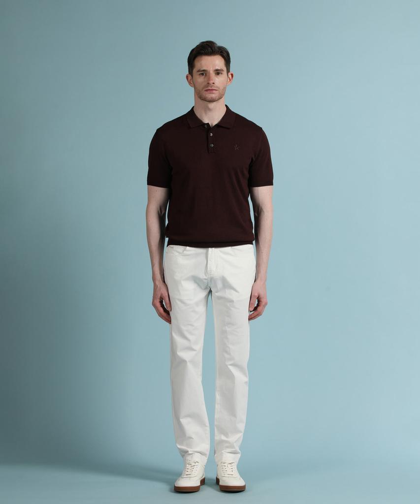 PANICALE Wine Viscose Blend Polo Knit (Type A)