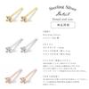 [Noelmarket] Earrings Compatible with Metal Allergies Leave It On Simple Smaller Diamond Cute Ladies Popularity Silver 925 (Silver)