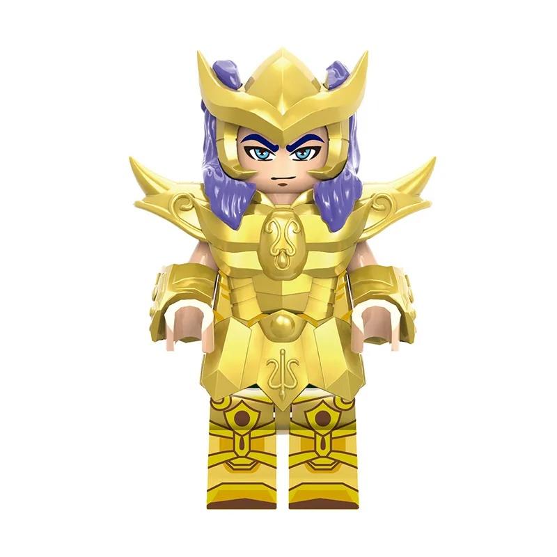 Золотой набор строительных блоков знаков зодиака с 12 подвижными фигурками