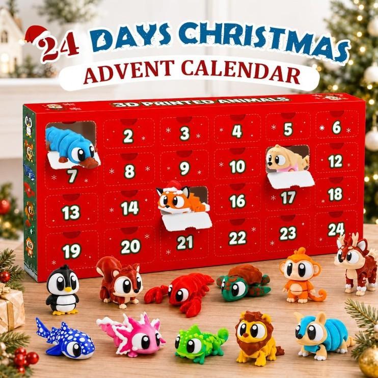 2026 Christmas Advent Calendar, 24 Day Holiday Countdown Calendar for Kids and Adults, Decor for Home Office Desk