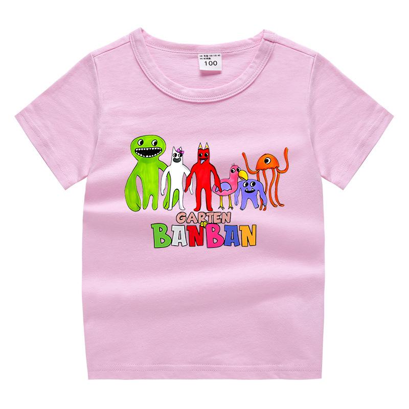 Children Summer Boys Girls T-shirts Game Fashion Garden of Banban Cartoon Short Sleeve T-shirt for Kids Clothes