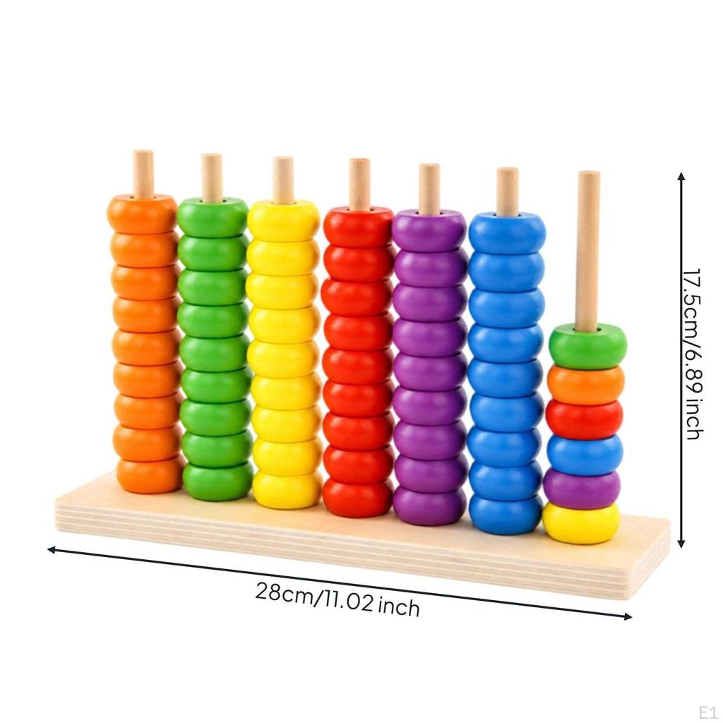 Счеты educational wooden abacus multicolored with beads for