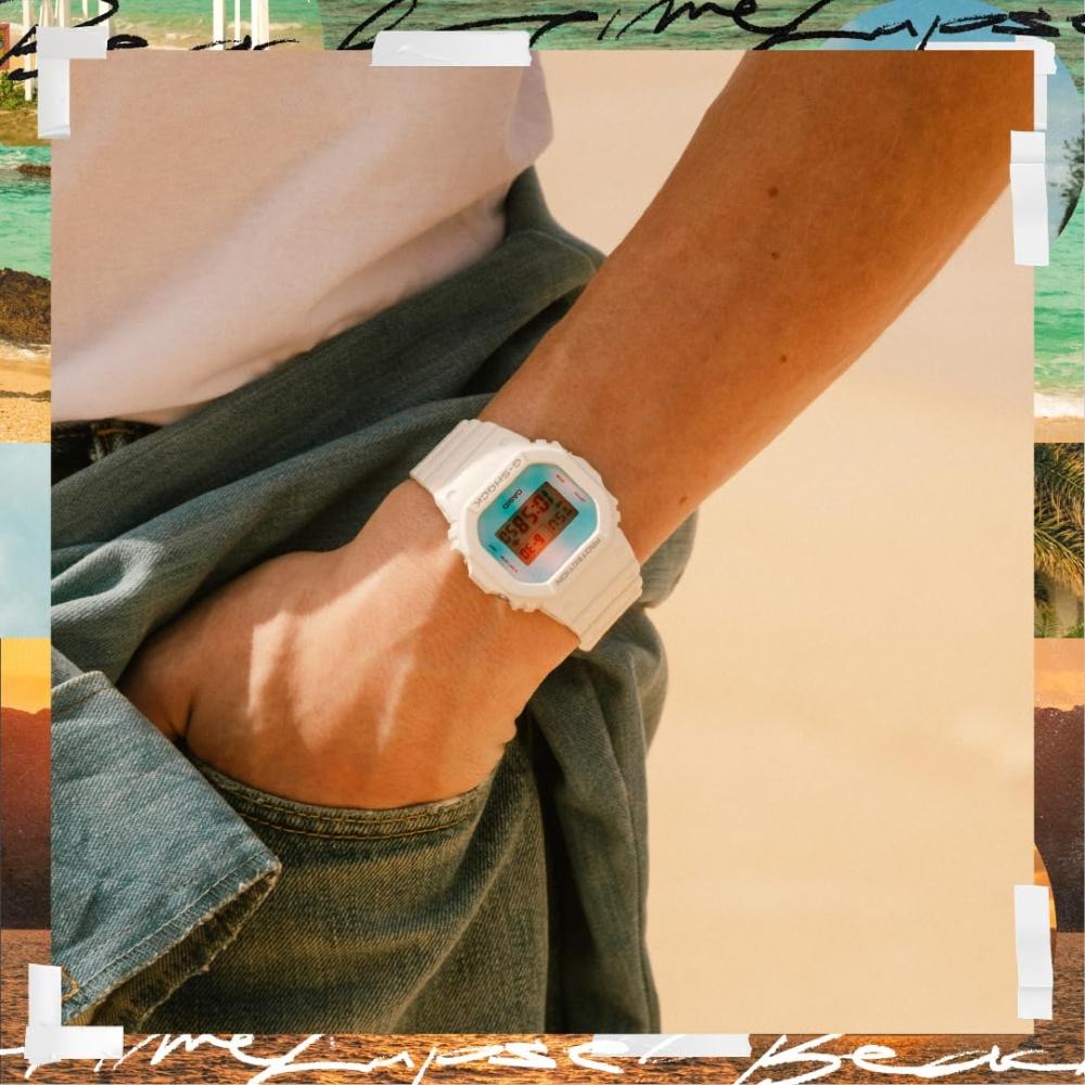 [Casio] Часы G-ShockBEACH TIME LAPSE Series DW-5600TL-7JF мужские белые