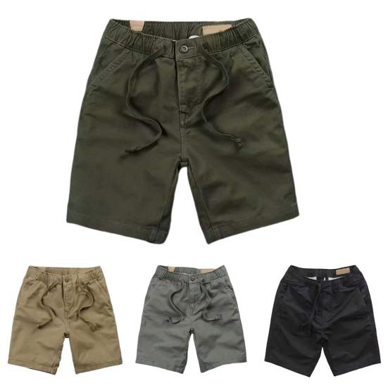 Свободные мужские шорты-карго с накладными карманами, модные летние повседневные брюки