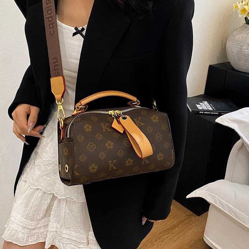 Премиальная сумка женская новая ретро мода сумка-бостон сумка-подушка универсальная на плечо сумка-мессенджер