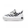 2025 New Black White Checkerboard Canvas Shoes Platform Thick Sole Lift Insoles Sport Casual Lovers Couple Unisex Sneakers