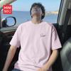 MINISO Мужская летняя хлопковая футболка с коротким рукавом в японском стиле