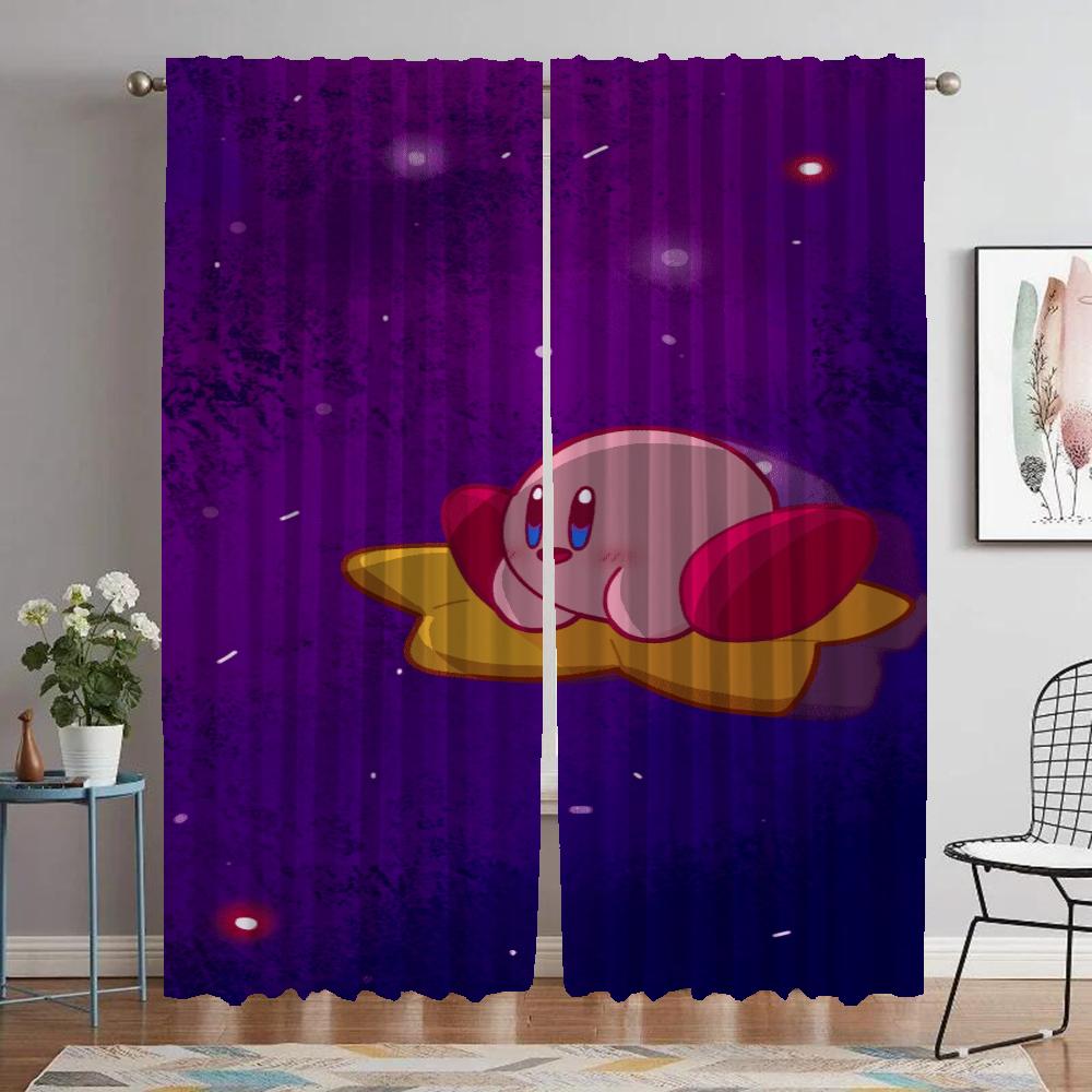 Элегантные шторы для комнаты, 2 шт., затемняющие шторы Kirbys для камеры, занавески для гостиной, перегородки, украшения на Хэллоуин