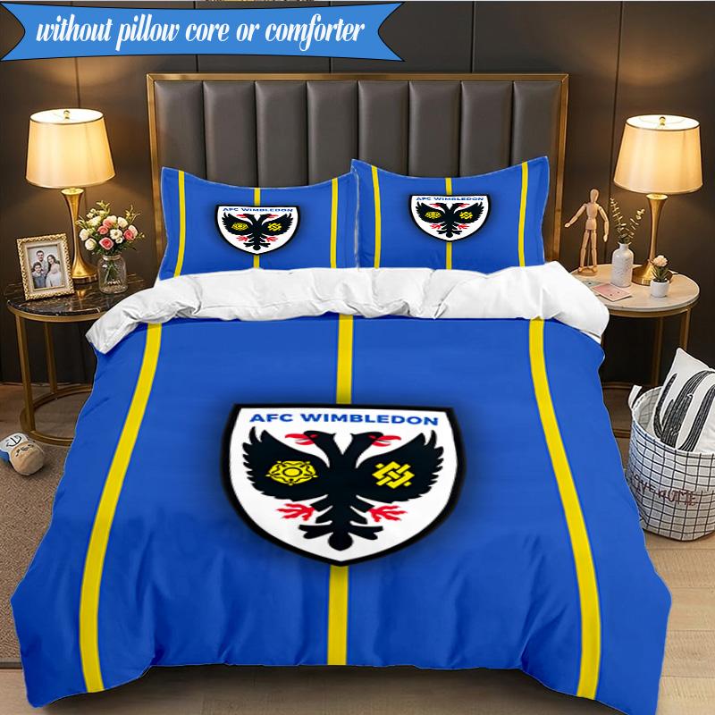 3PCS Afc Crest Printed Soft Bedding Set,Including 1pc Duvet Cover And 2pcs Pillowcases Perfect for Bedroom, Dormitory, Fan gift
