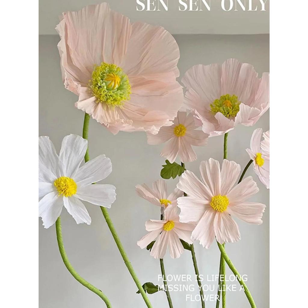New 60cm Simulate Giant Flower giant Paper Large Artificial Flower Simulated Fake Flower Head Outdoor