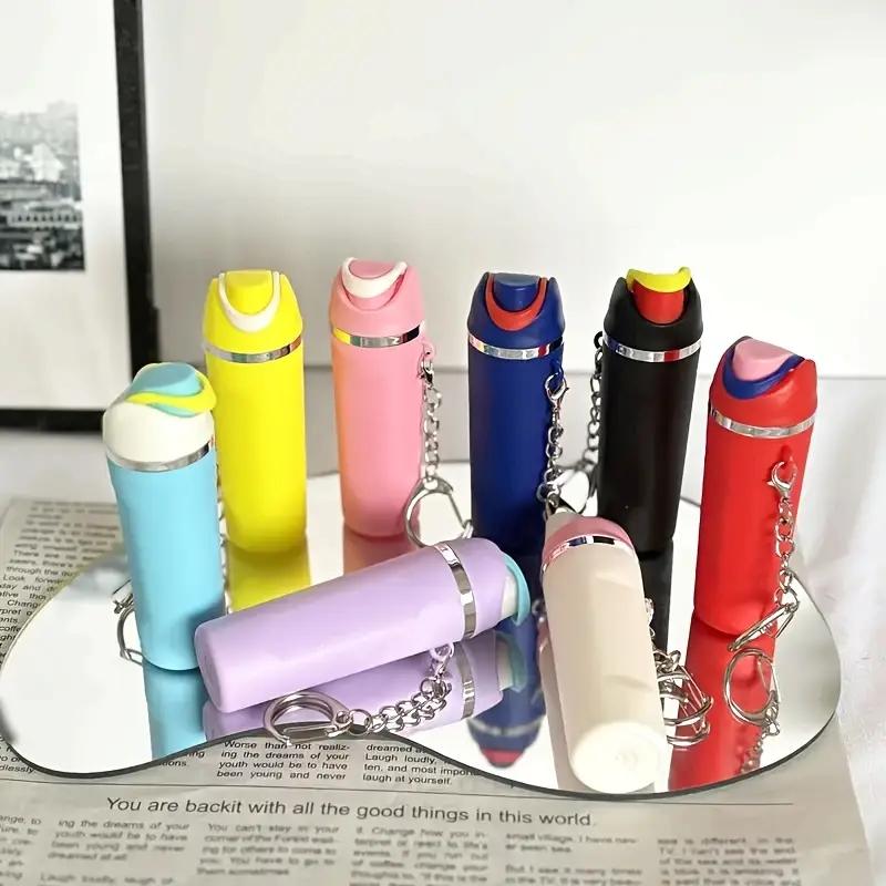Cute Mini Cup Keychain Compatible with Owala Water Bottle, Tumbler Cup Lip Balm Holder Keychain