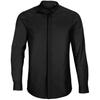 NEOBLU Mens Poplin Bart Mao Collar Long-Sleeved Formal Shirt