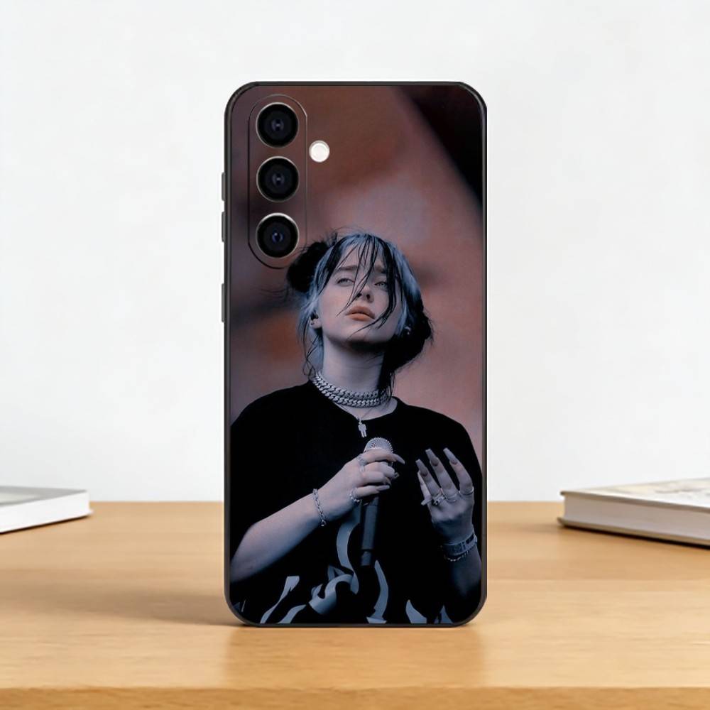 Singer C-BillieS Album Phone Case For Samsung Galaxy A73,A72,A71,A70,A53,A52,A51,Others Soft Black Cover