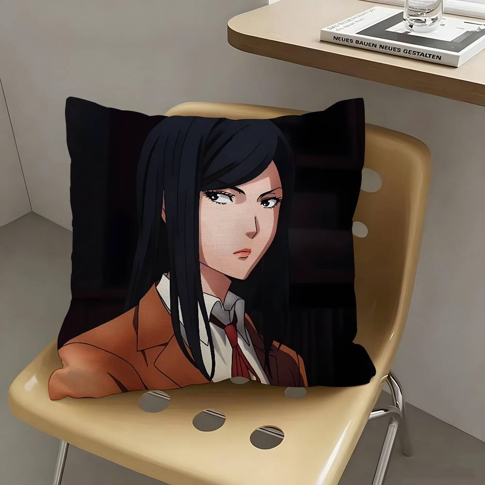 1pc Mari Kurihara Prison School Pillow Case Fashion Square Pillowcase Bedroom Sofa Room Ins Decoration Leisure